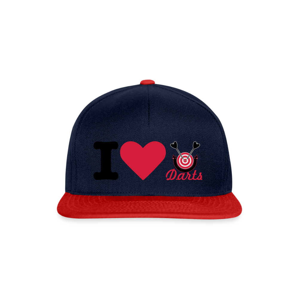 I Love Darts Cap - Navy/Rot