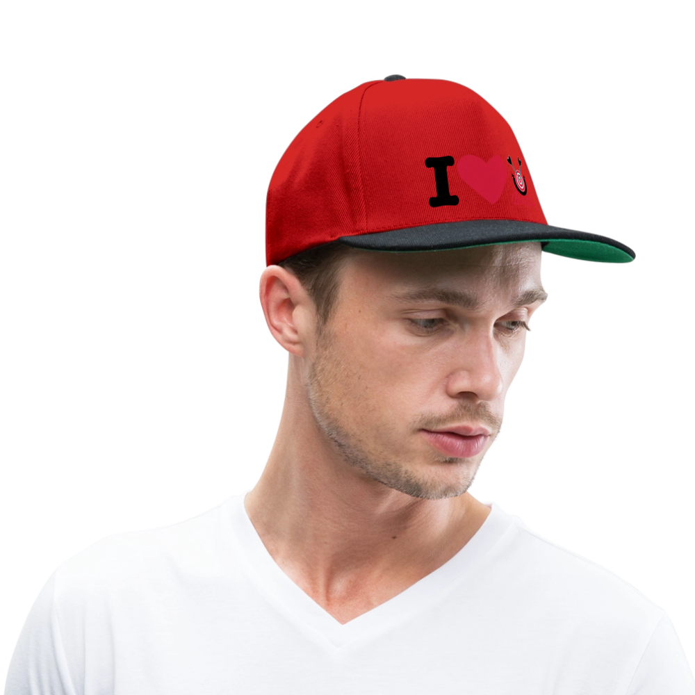 I Love Darts Cap - Rot/Schwarz