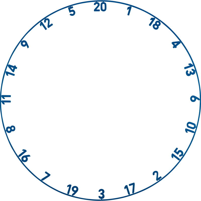 Precise180 - One Piece Lasercut Zahlenring Arctic Blue