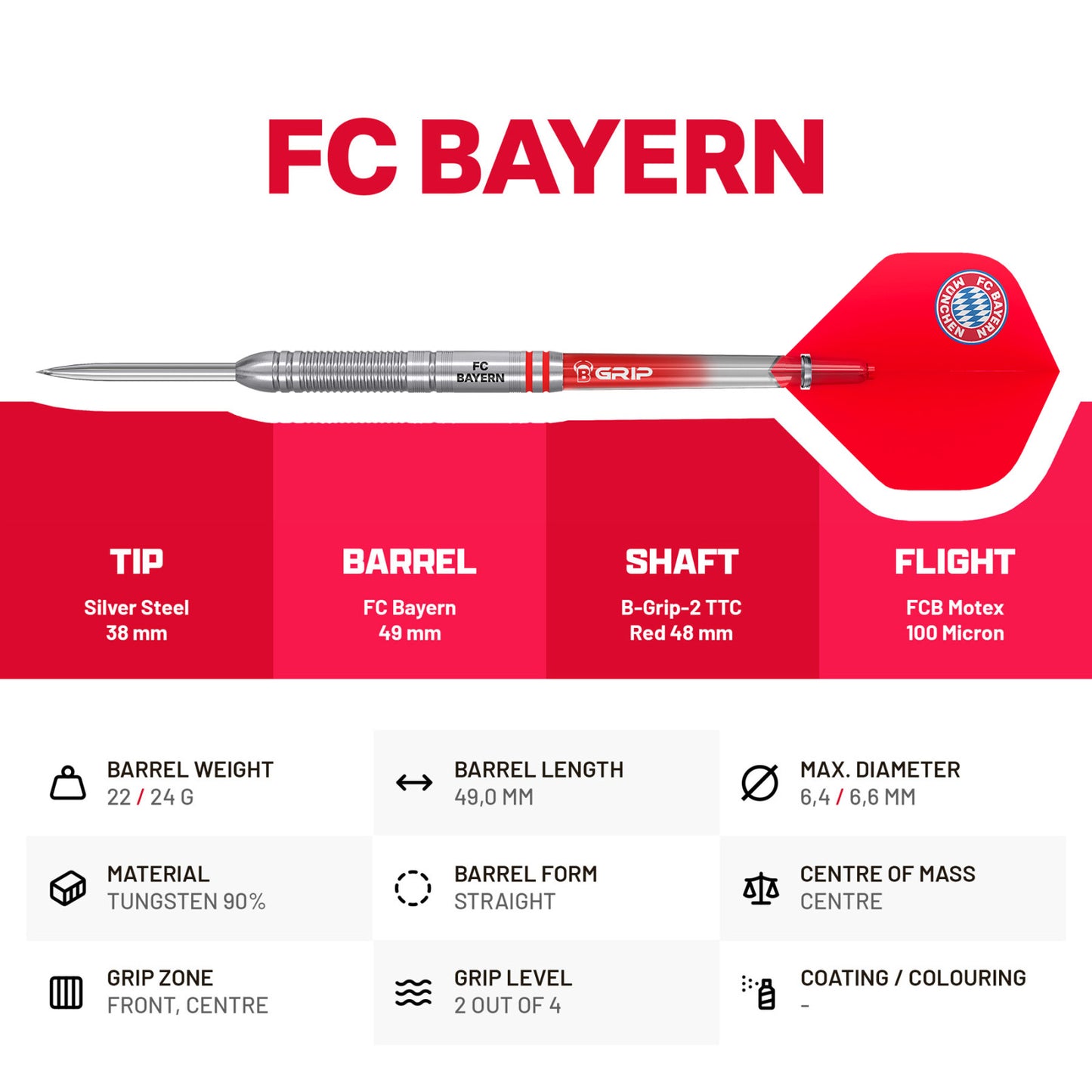 BULL'S FC Bayern München Steel Dart