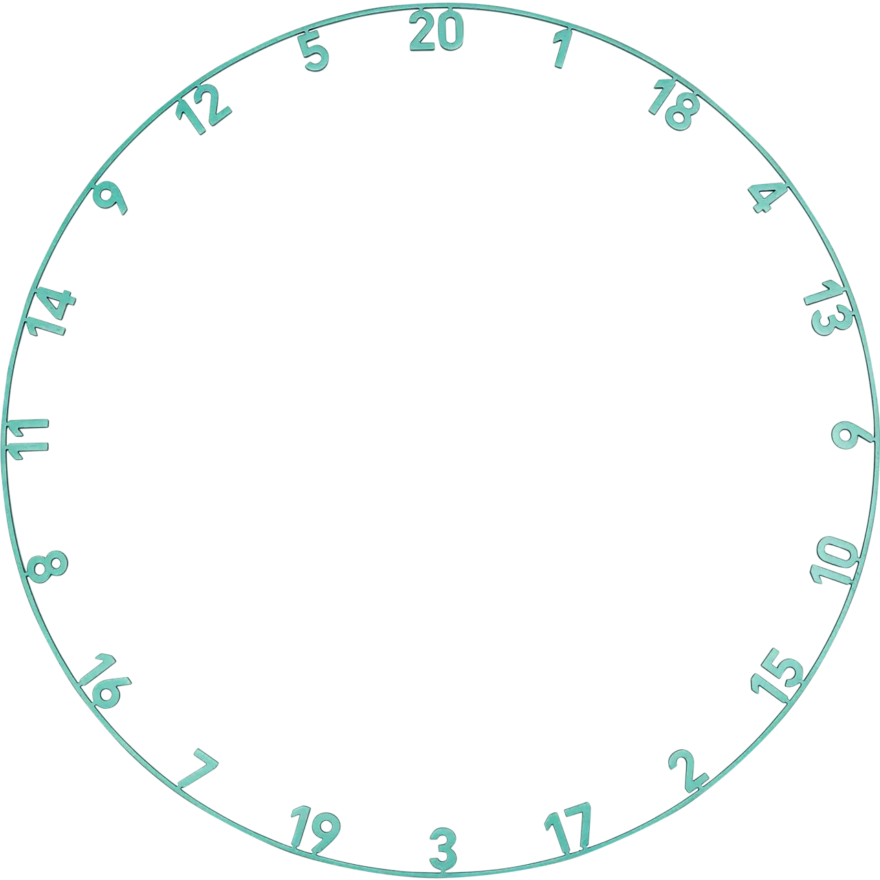 Precise180 - One Piece Lasercut Zahlenring Frozen Mint