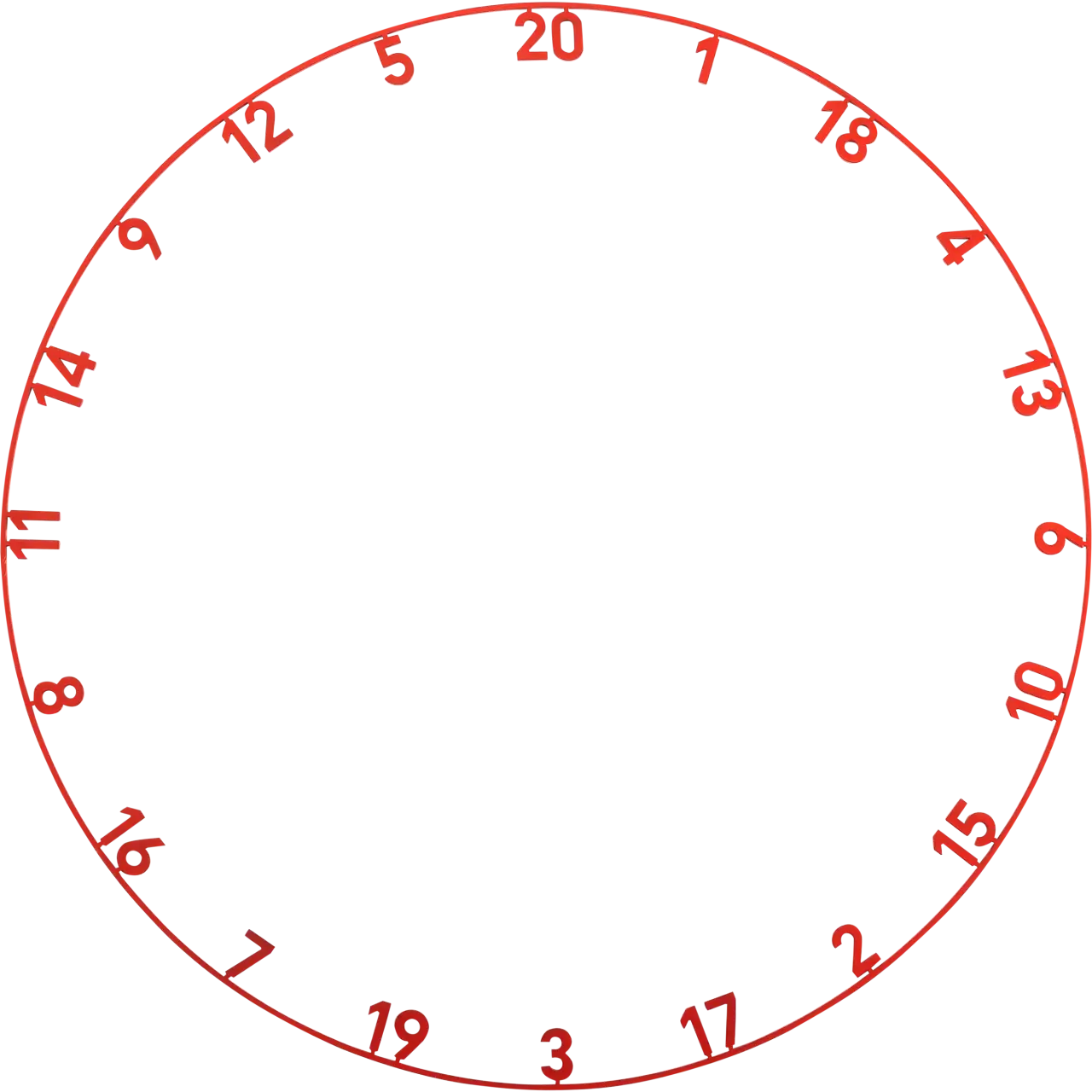 Precise180 - One Piece Lasercut Zahlenring Inferno Red