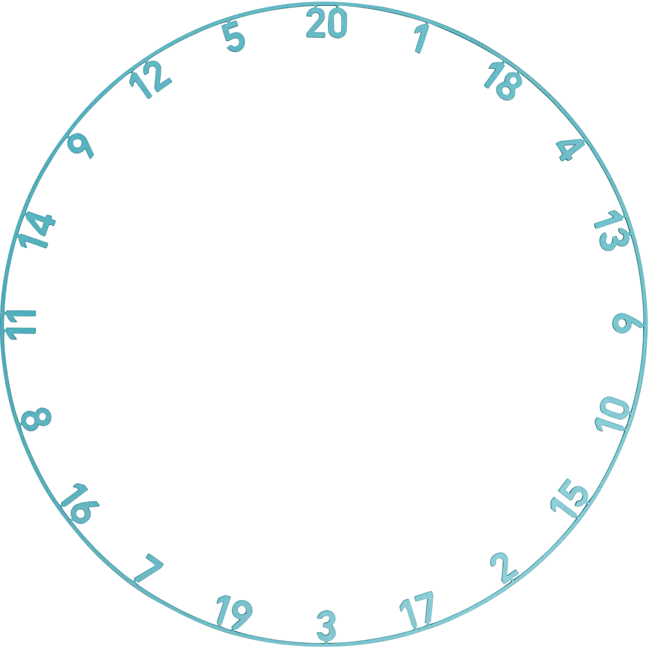 Precise180 - One Piece Lasercut Zahlenring Infinity Blue