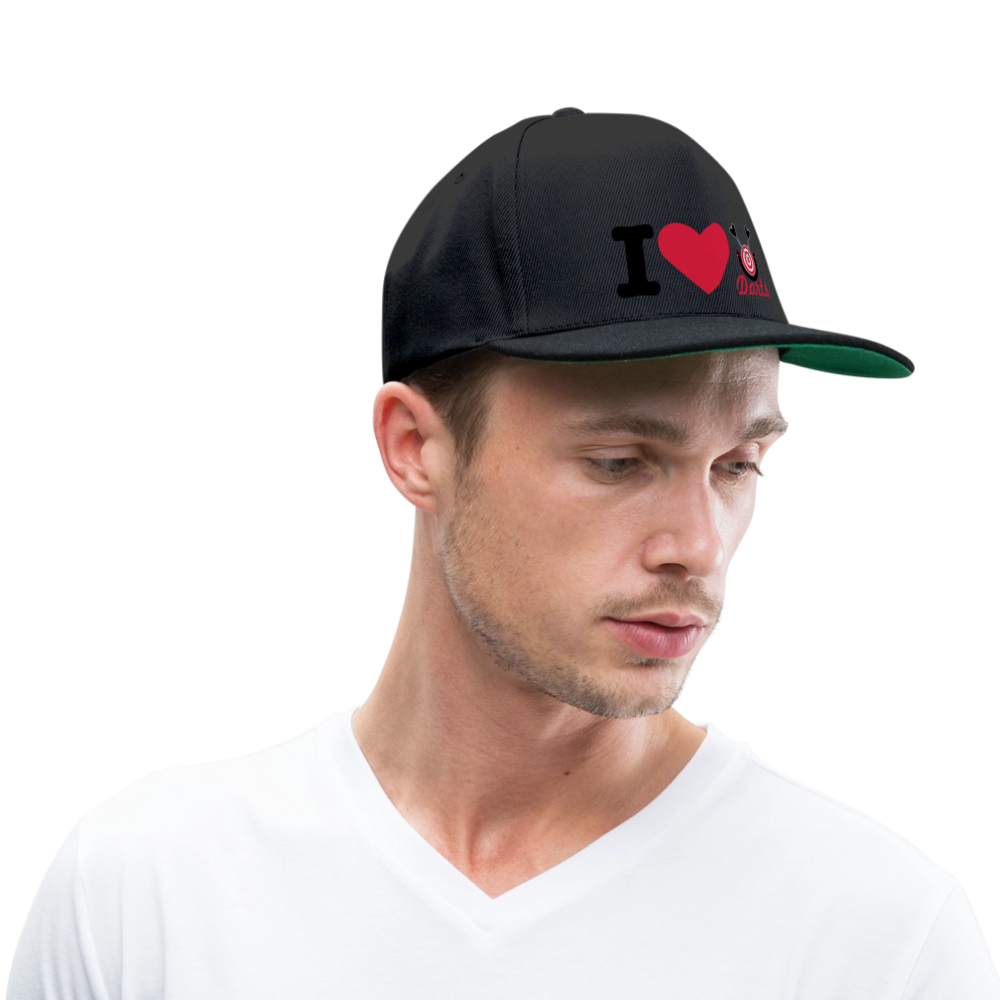 I Love Darts Cap - Schwarz/Schwarz
