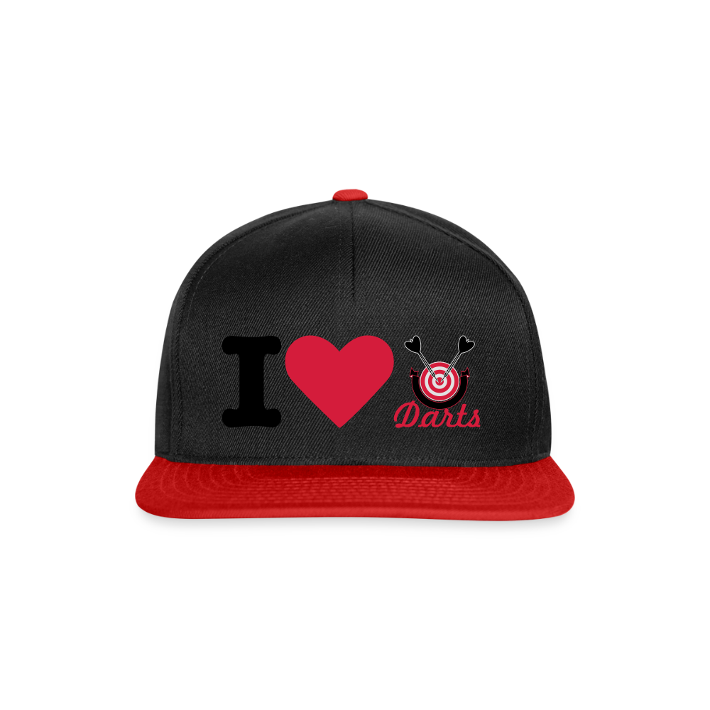 I Love Darts Cap - Schwarz/Rot