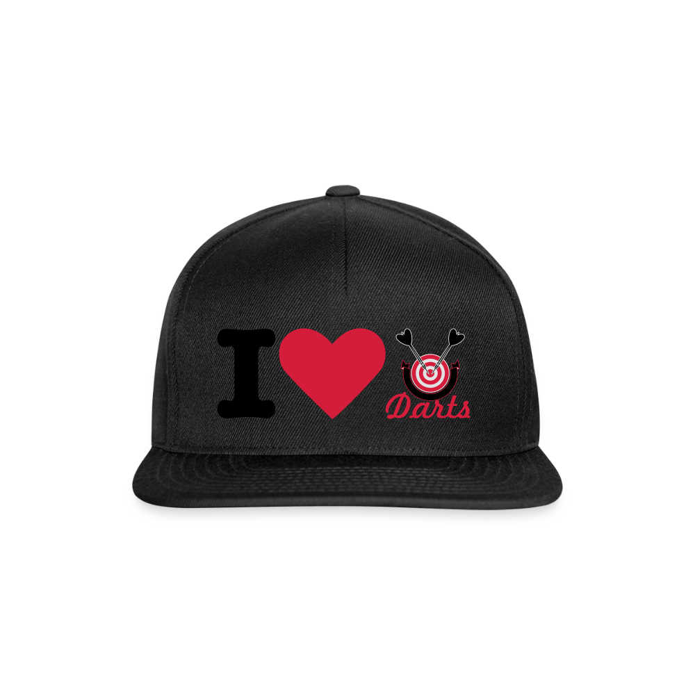 I Love Darts Cap - Schwarz/Schwarz