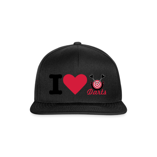 I Love Darts Cap - Schwarz/Schwarz