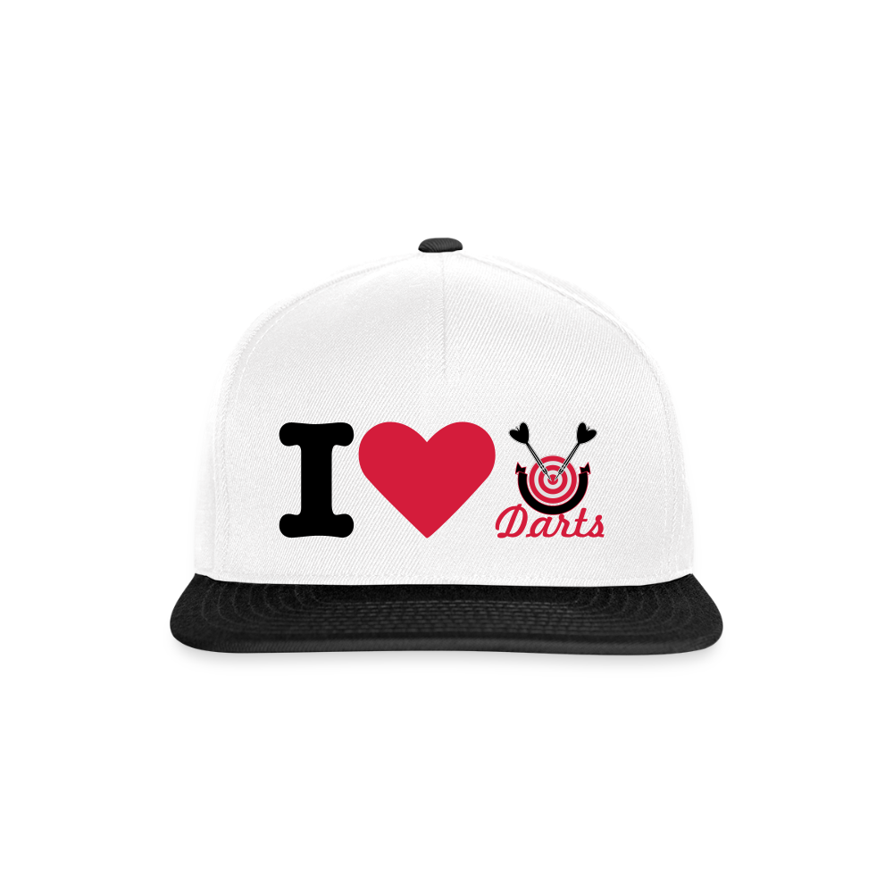 I Love Darts Cap - Weiß/Schwarz