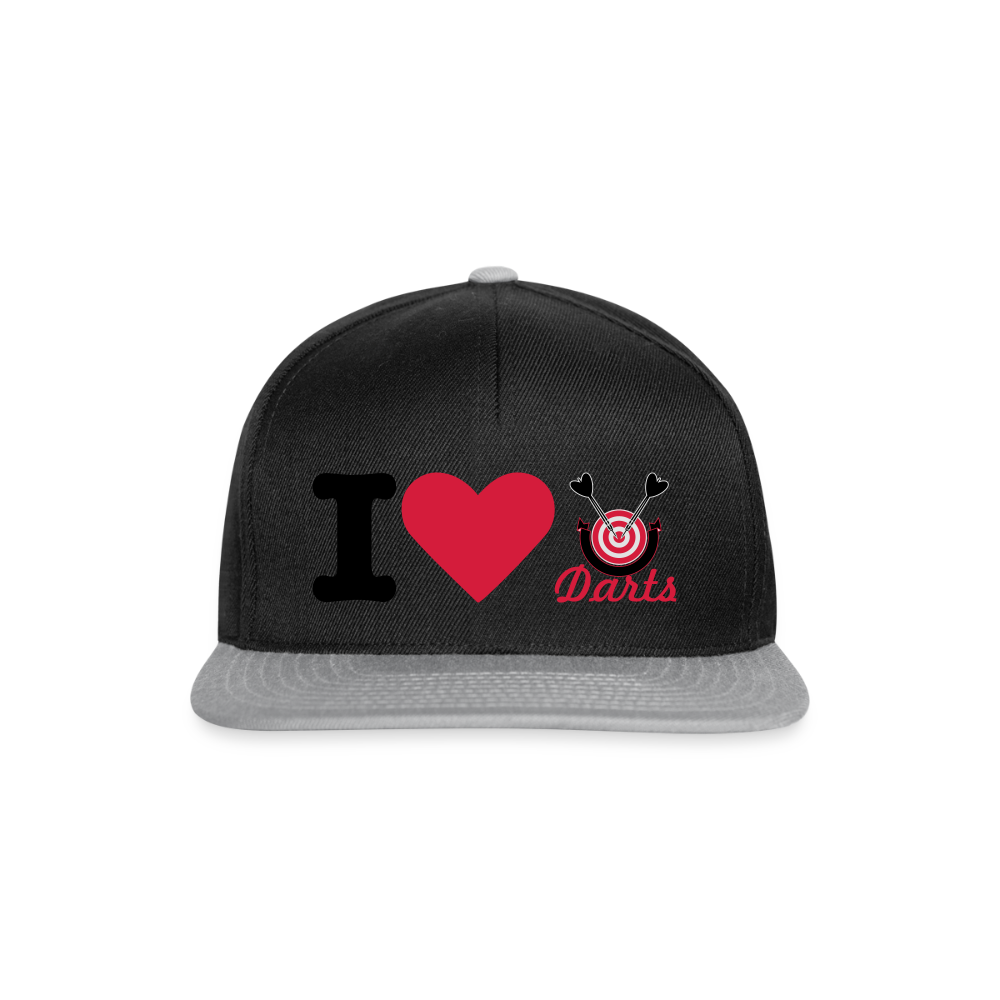 I Love Darts Cap - Schwarz/Grau