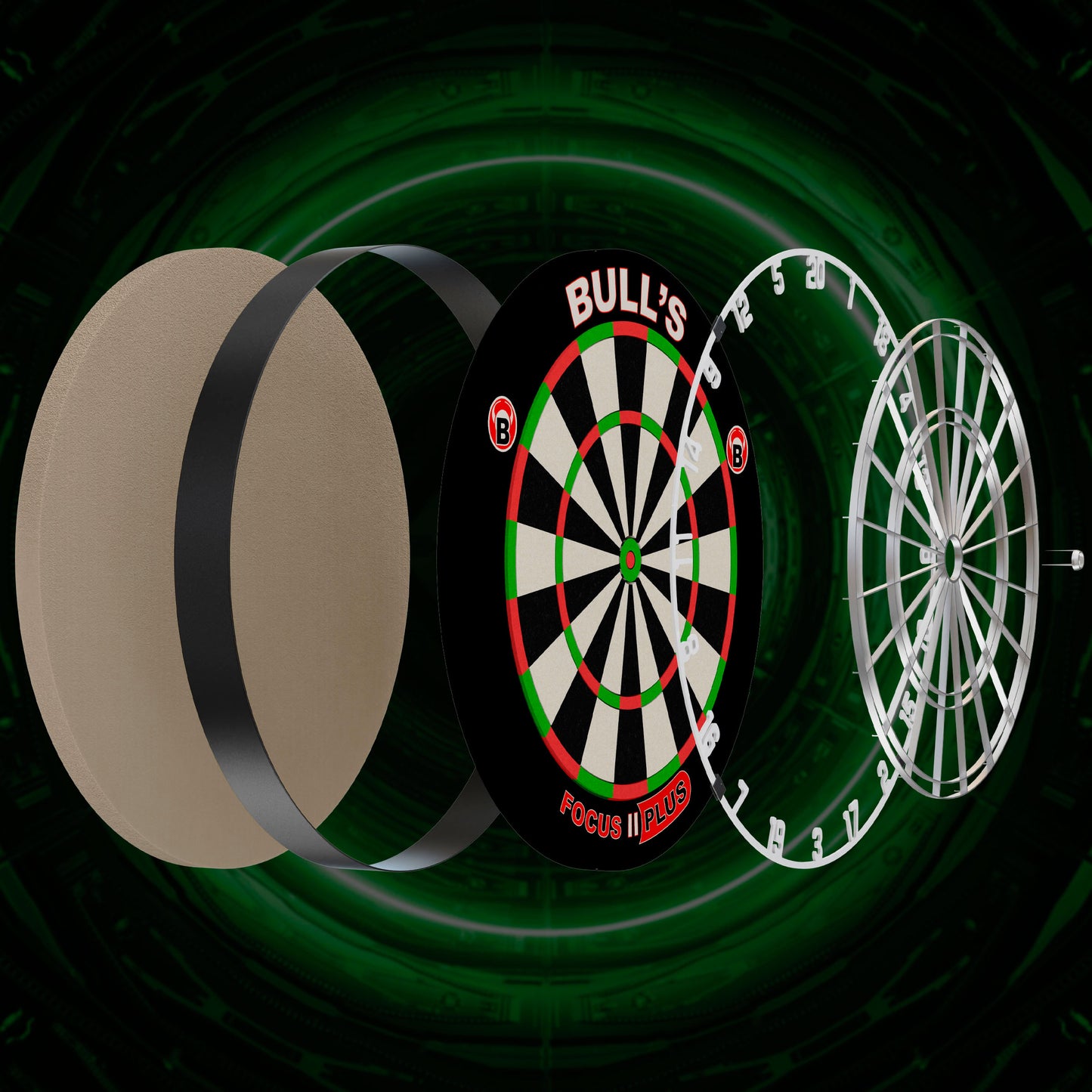 BULL'S Focus II Plus Dart Board