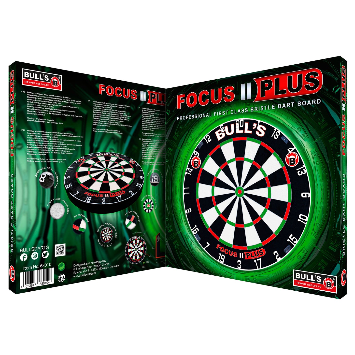 BULL'S Focus II Plus Dart Board