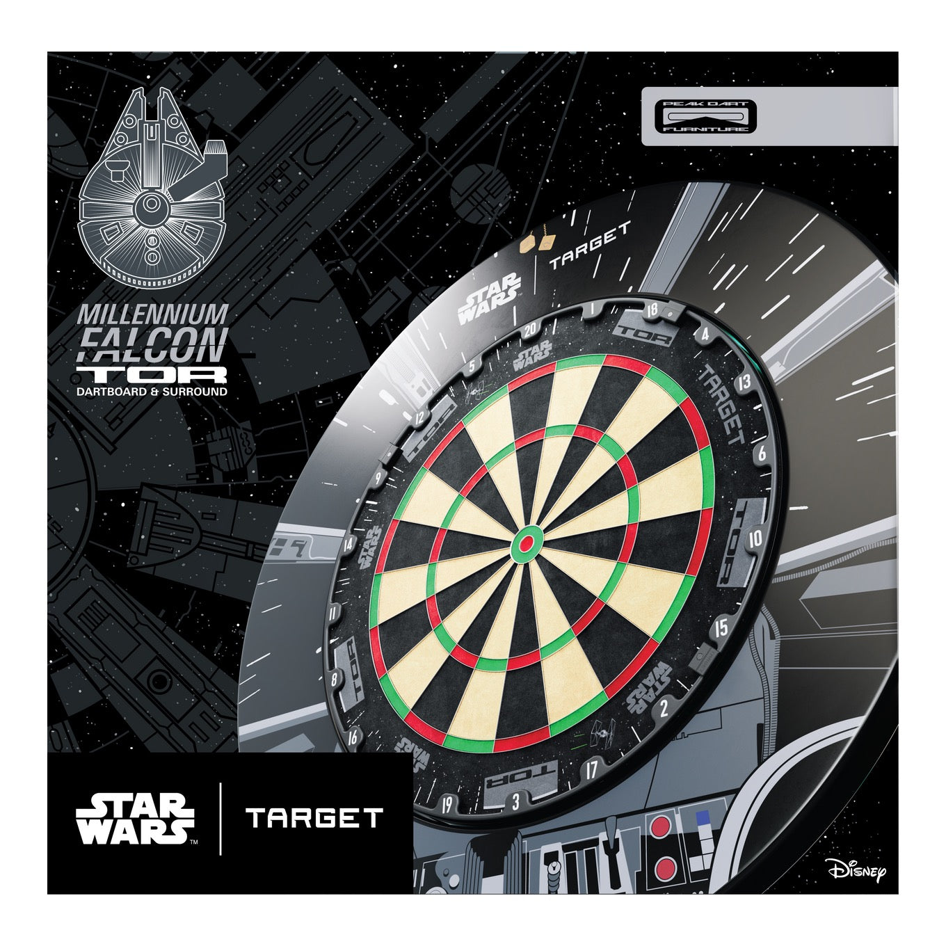 Target - Star Wars Millennium Falcon Dartboard Surround - Bundle