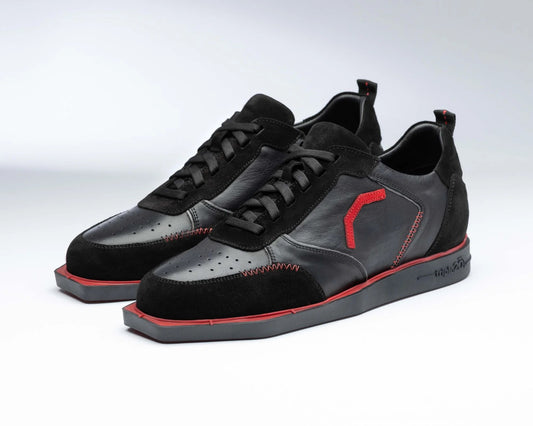 Triple20 Dartschuhe Leder Schwarz/Rot