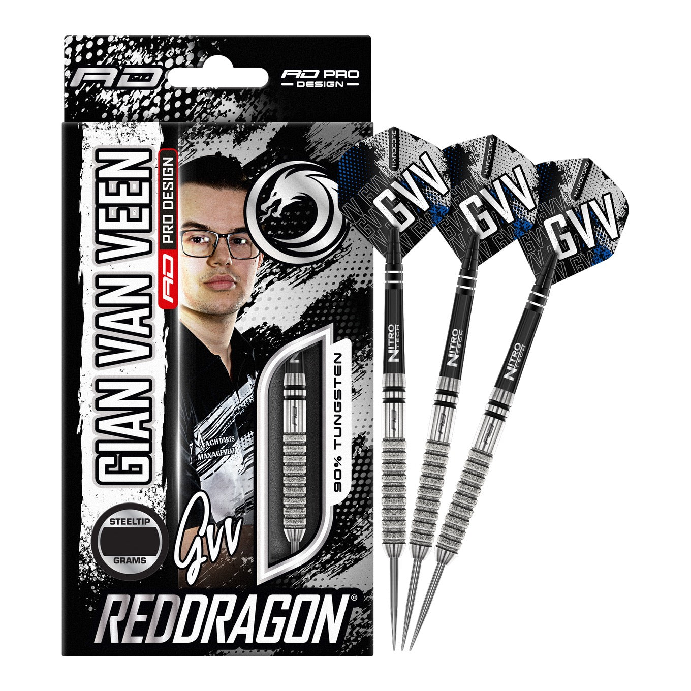 Red Dragon Gian Van Veen Tour Edition Steeldarts - 22g