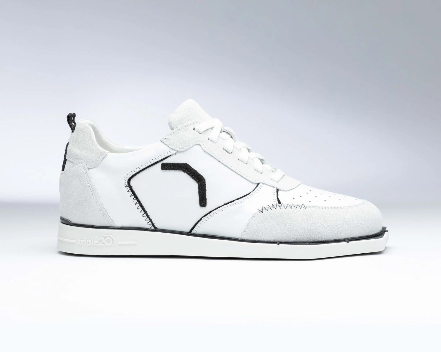 Triple20 Dartschuhe Leder Weiß/Schwarz