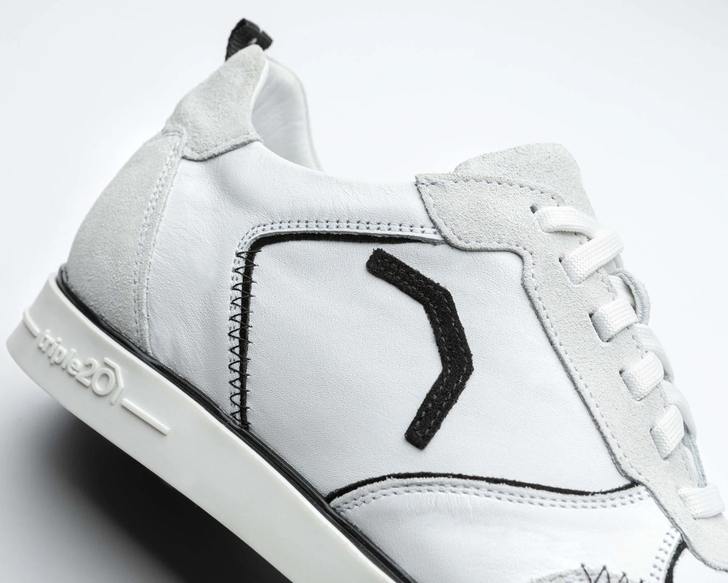 Triple20 Dartschuhe Leder Weiß/Schwarz