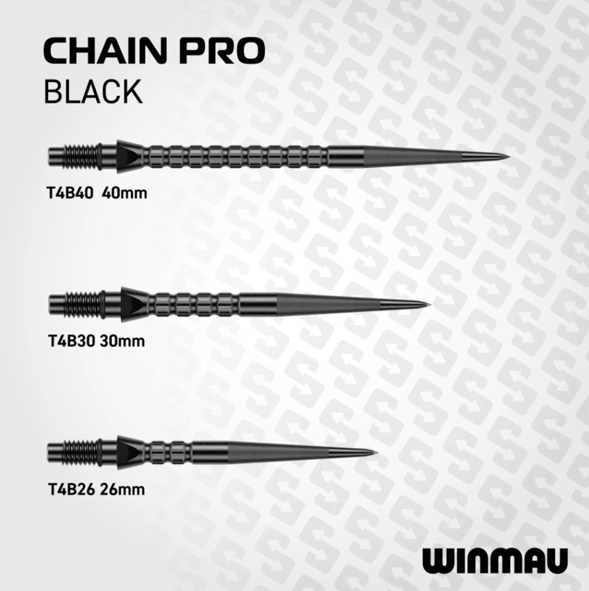 Winmau Switch Points Chain Schwarz Wechselspitzen