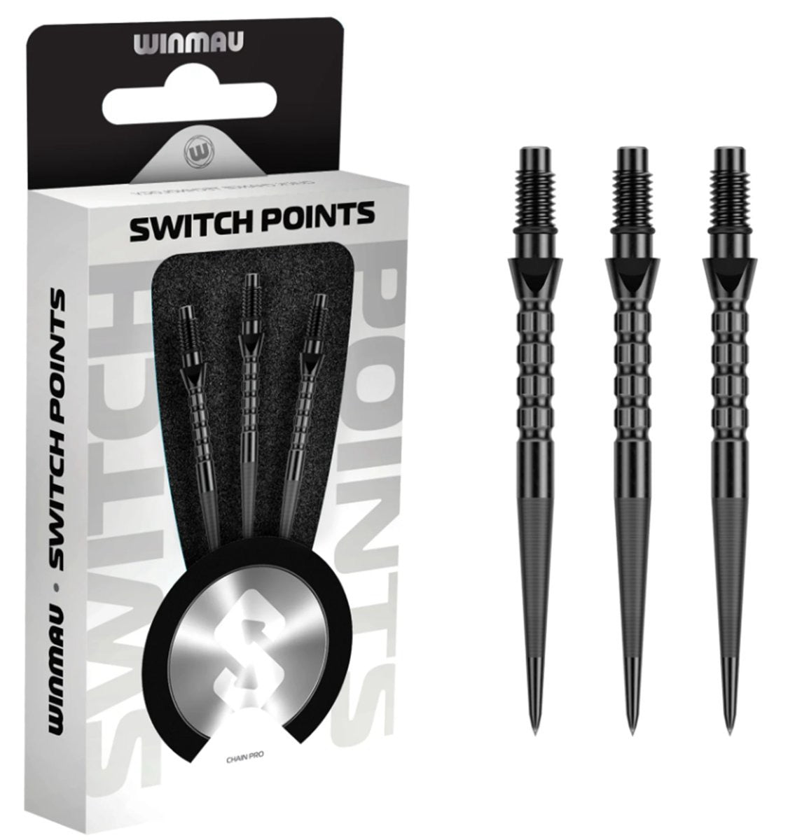 Winmau Switch Points Chain Schwarz Wechselspitzen