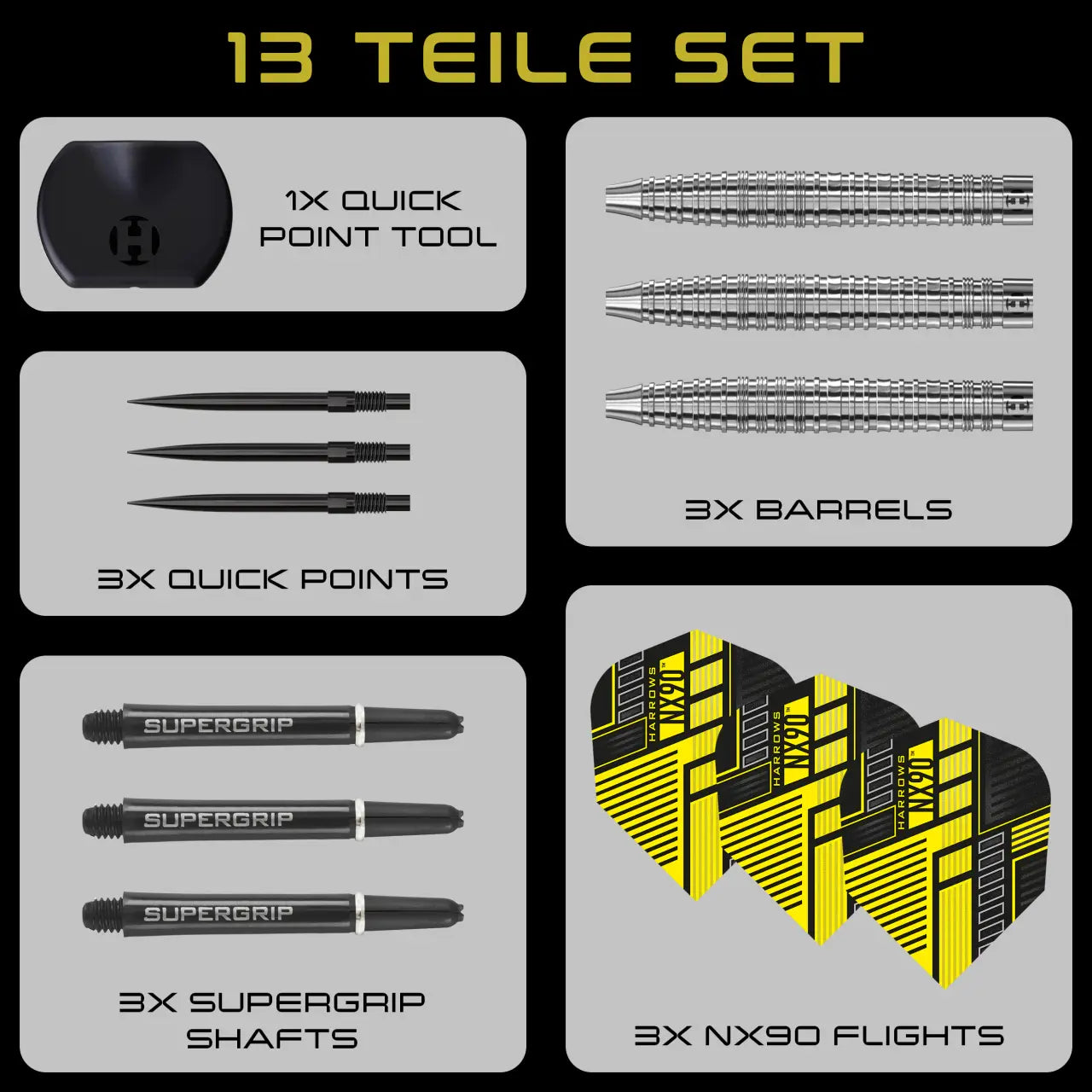 Harrows NX90 Tapered QP Steeldart