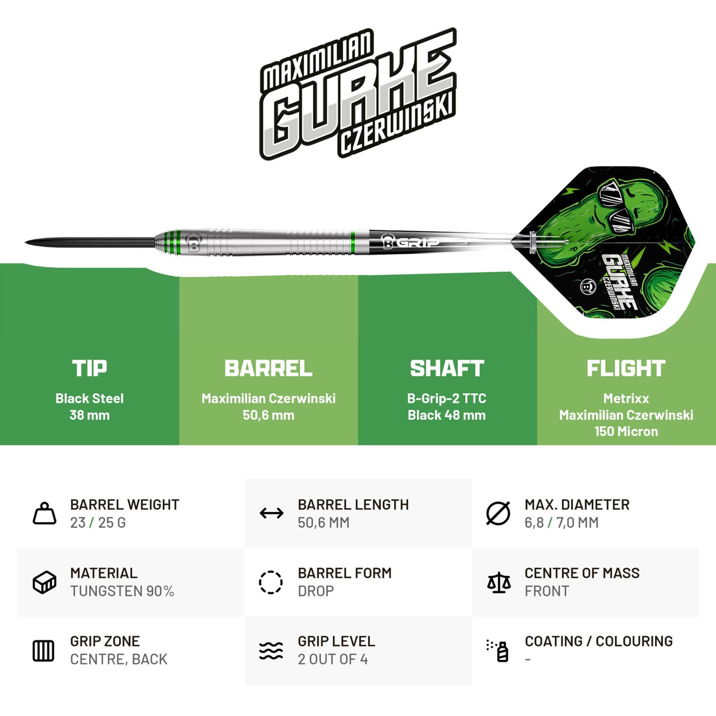 BULL'S Max "Gurke" Czerwinski Steel Dart