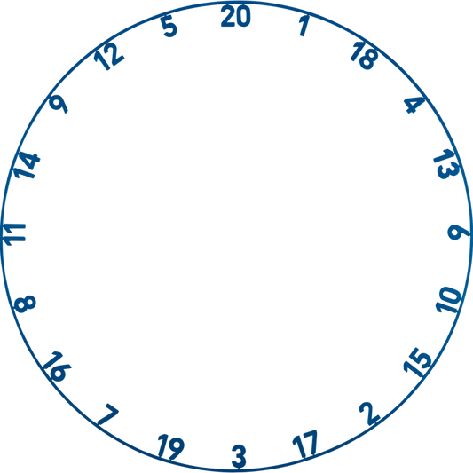 Precise180 - One Piece Lasercut Zahlenring Arctic Blue