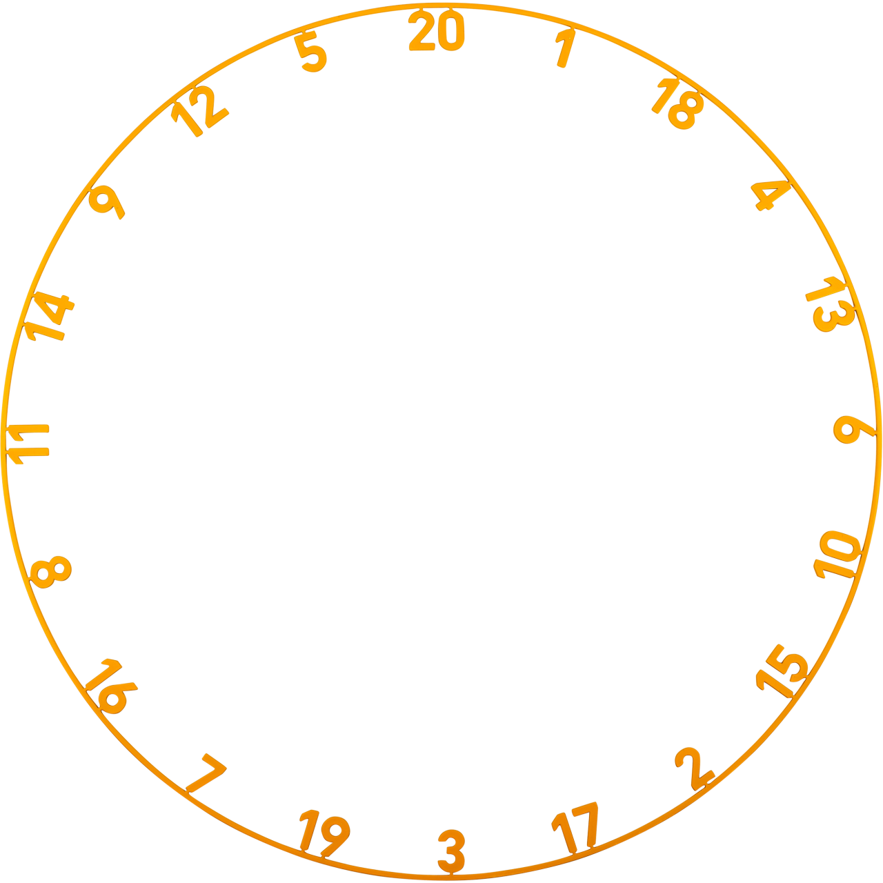 Precise180 - One Piece Lasercut Zahlenring Tiger Orange