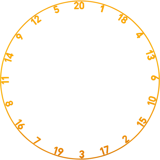 Precise180 - One Piece Lasercut Zahlenring Tiger Orange