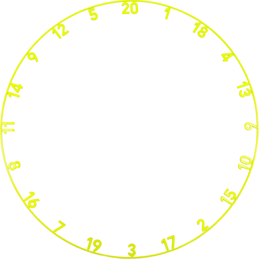 Precise180 - One Piece Lasercut Zahlenring Electric Yellow