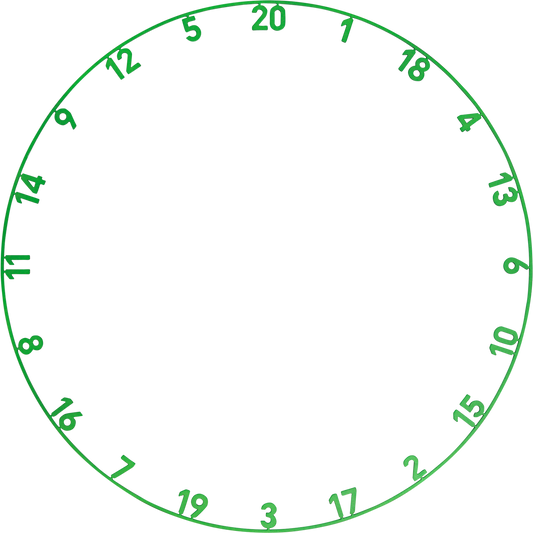 Precise180 - One Piece Lasercut Zahlenring Emerald Green