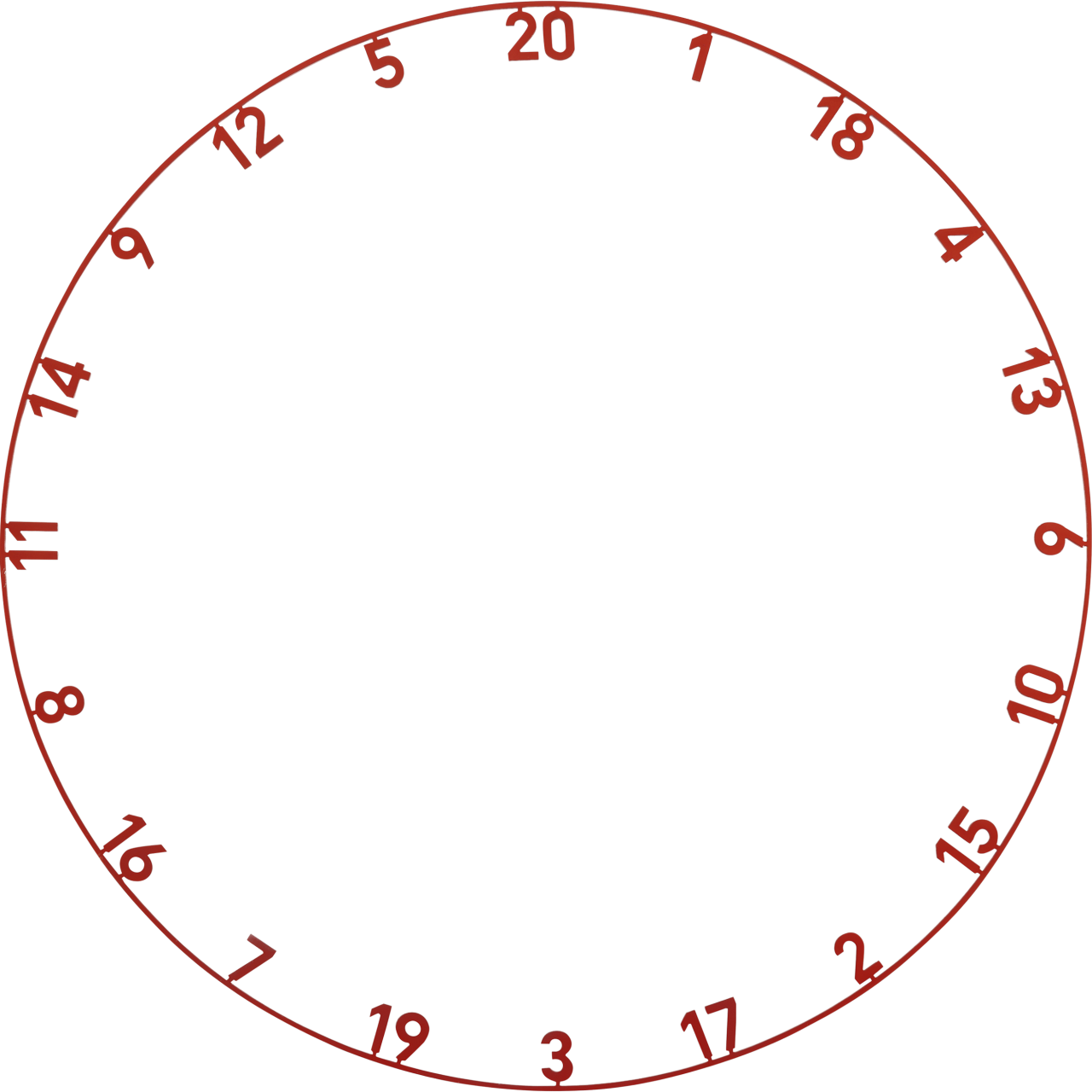 Precise180 - One Piece Lasercut Zahlenring Faded Red