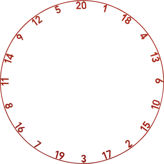 Precise180 - One Piece Lasercut Zahlenring Faded Red