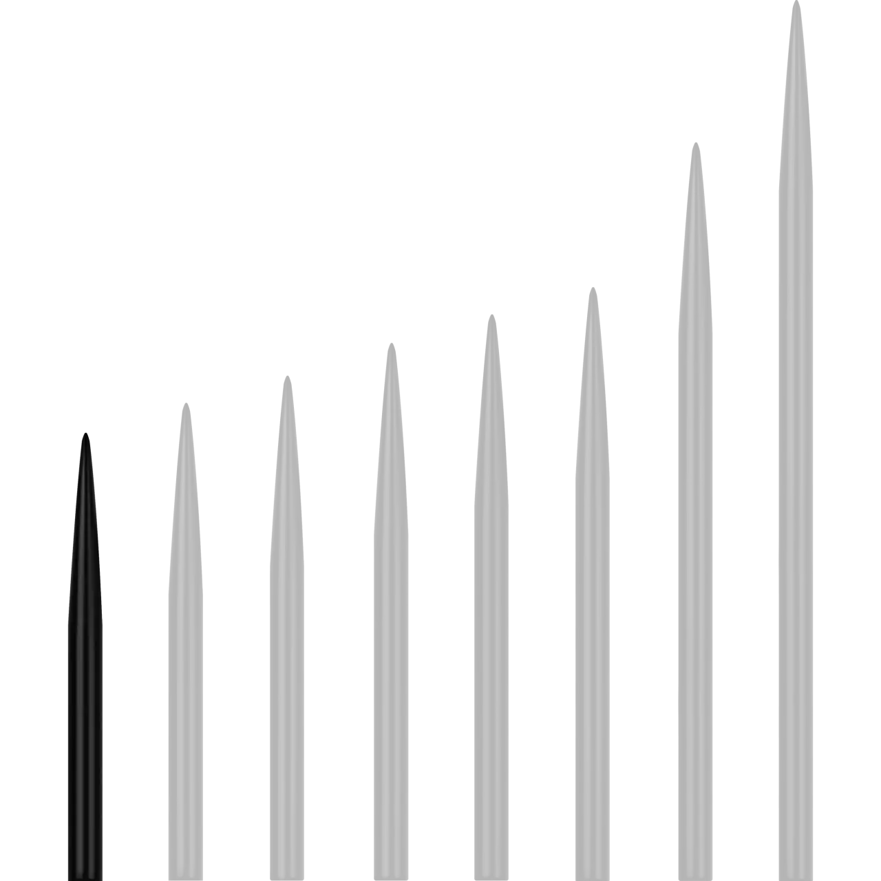 Mission - Glide Point Steeldartspitze - Schwarz