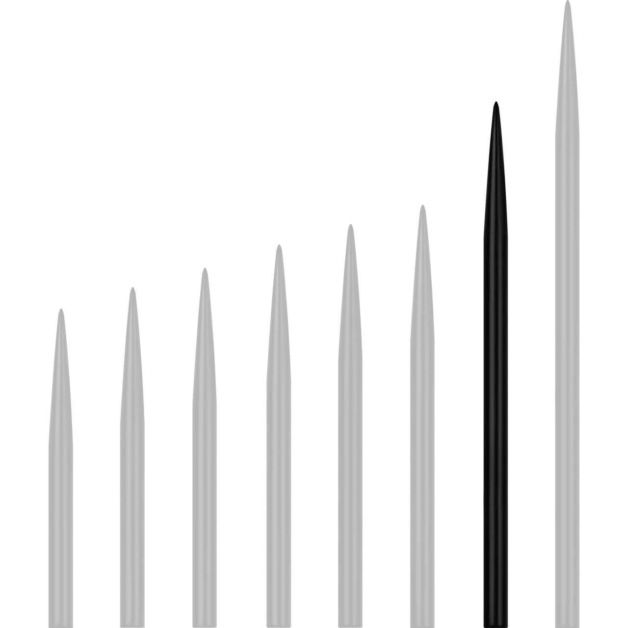 Mission - Glide Point Steeldartspitze - Schwarz