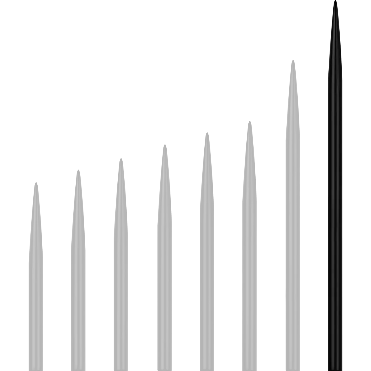 Mission - Glide Point Steeldartspitze - Schwarz
