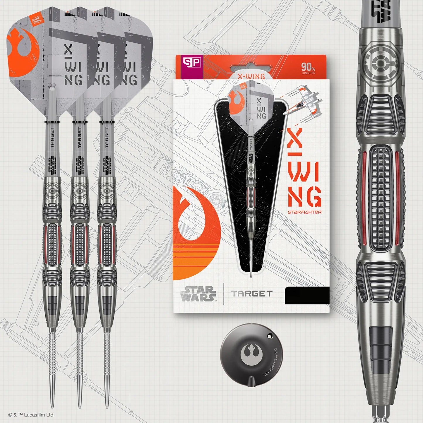 Target Swiss Point Star Wars X-Wing Steeldart