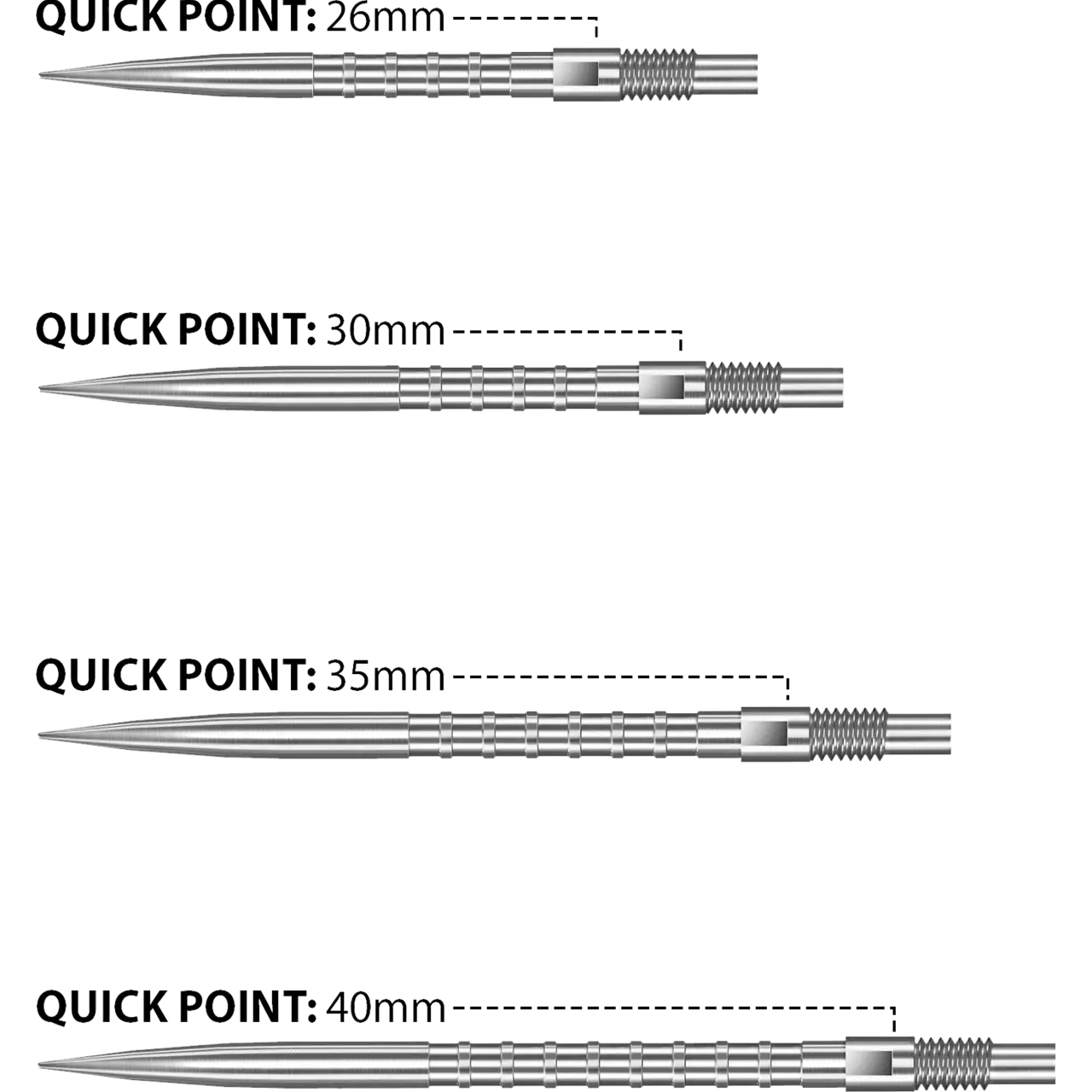 Harrows HM Grip Point Silber