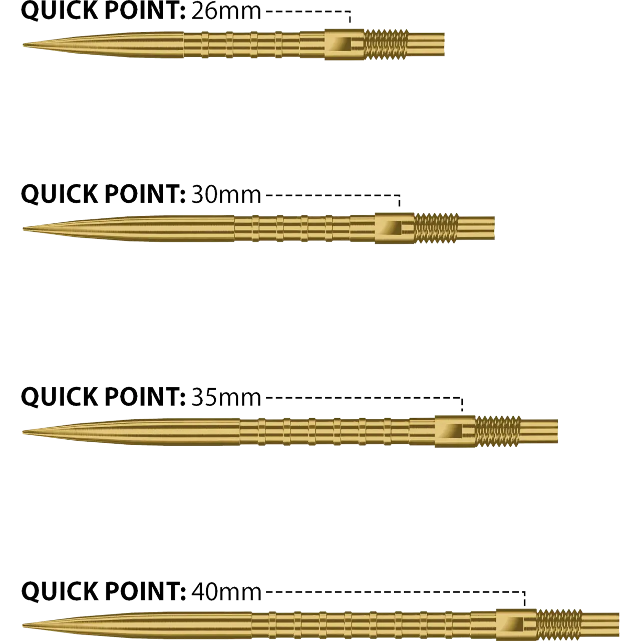 Harrows HM Grip Point Gold
