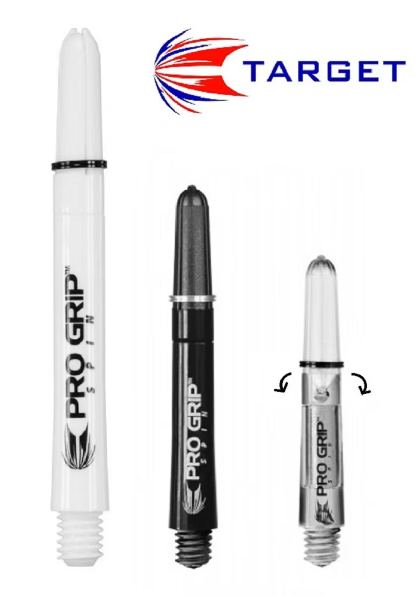 Target Pro Grip Dart Shafts mit rotierenden Tops Shafts