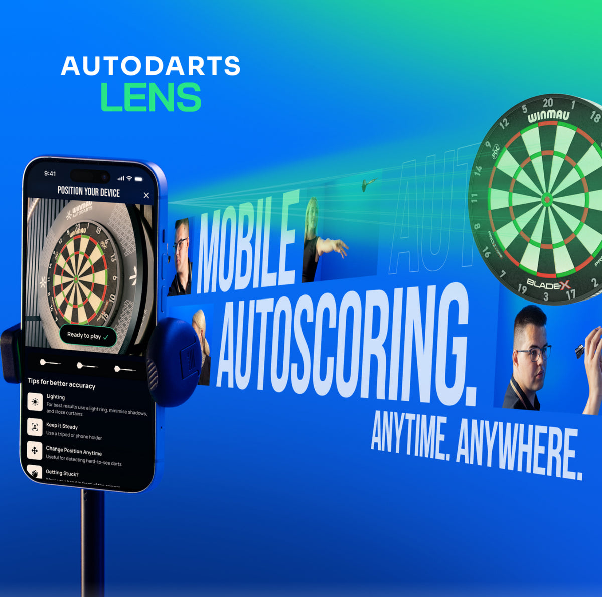 Winmau Device Stand & 12 Monate Membership Bundle