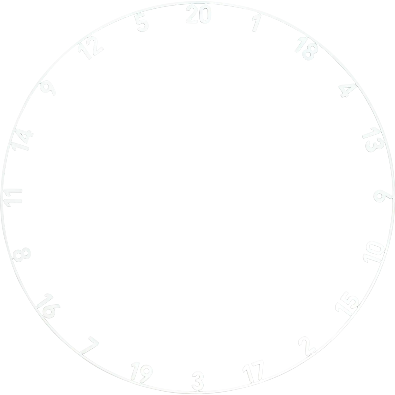 Precise180 - One Piece Lasercut Zahlenring Classic White