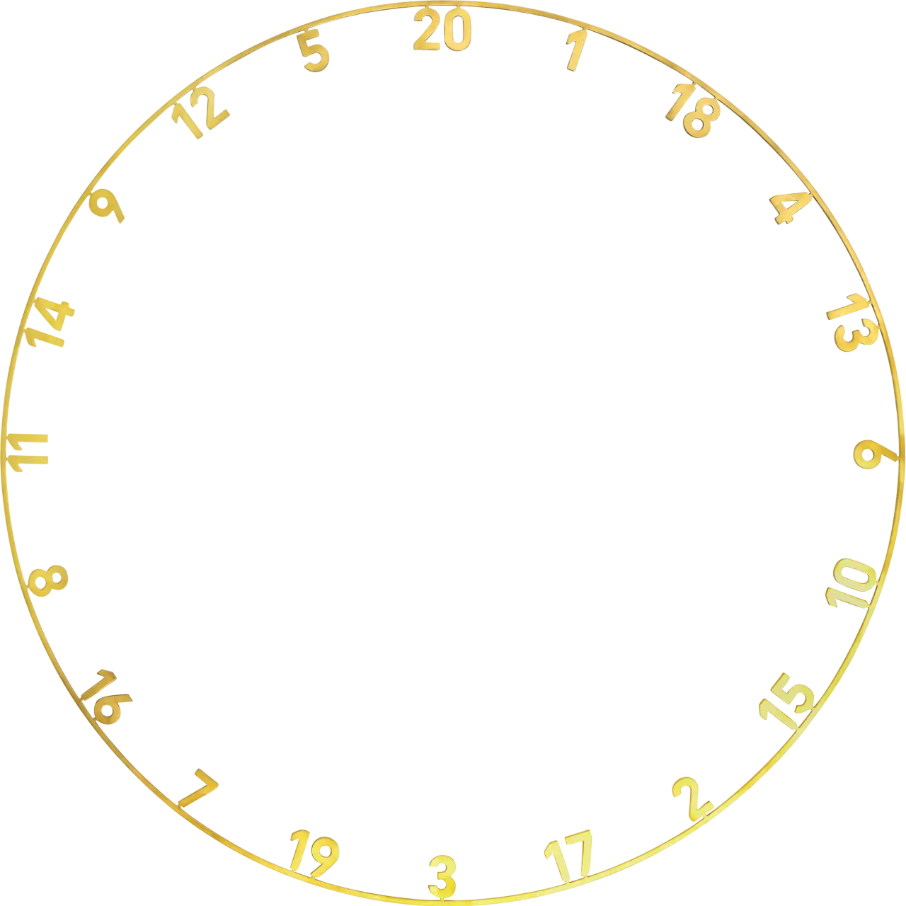 Precise180 - One Piece Lasercut Zahlenring Gold