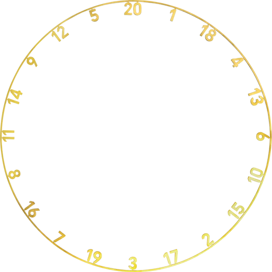 Precise180 - One Piece Lasercut Zahlenring Gold