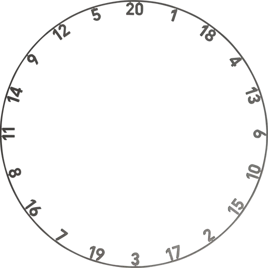 Precise180 - One Piece Lasercut Zahlenring Graphite
