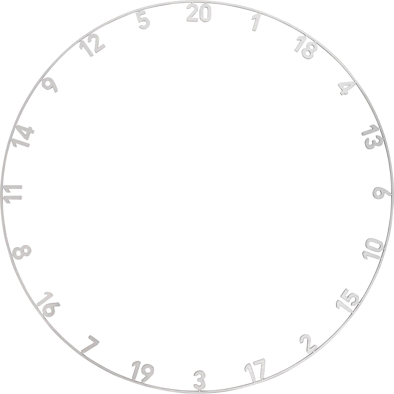 Precise180 - One Piece Lasercut Zahlenring Gunmetal