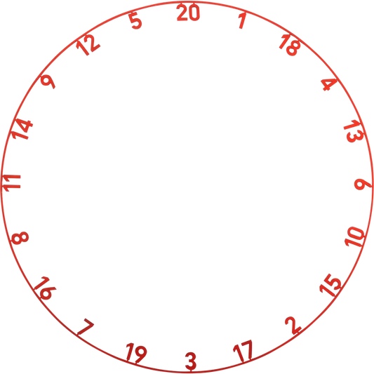 Precise180 - One Piece Lasercut Zahlenring Inferno Red