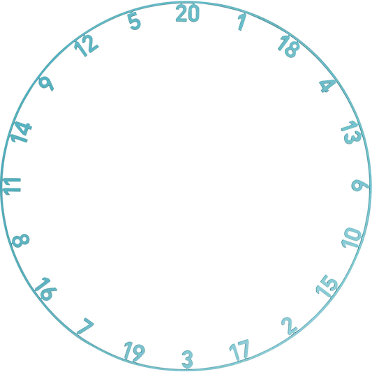 Precise180 - One Piece Lasercut Zahlenring Infinity Blue