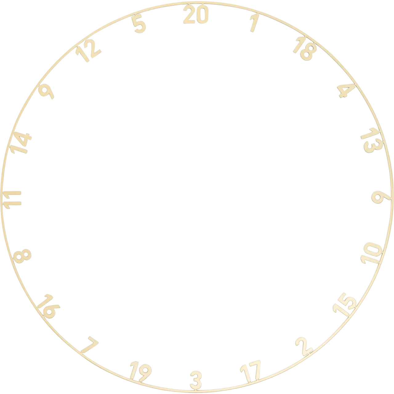 Precise180 - One Piece Lasercut Zahlenring Ivory Sisal