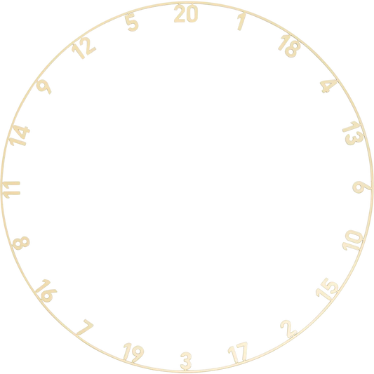 Precise180 - One Piece Lasercut Zahlenring Ivory Sisal