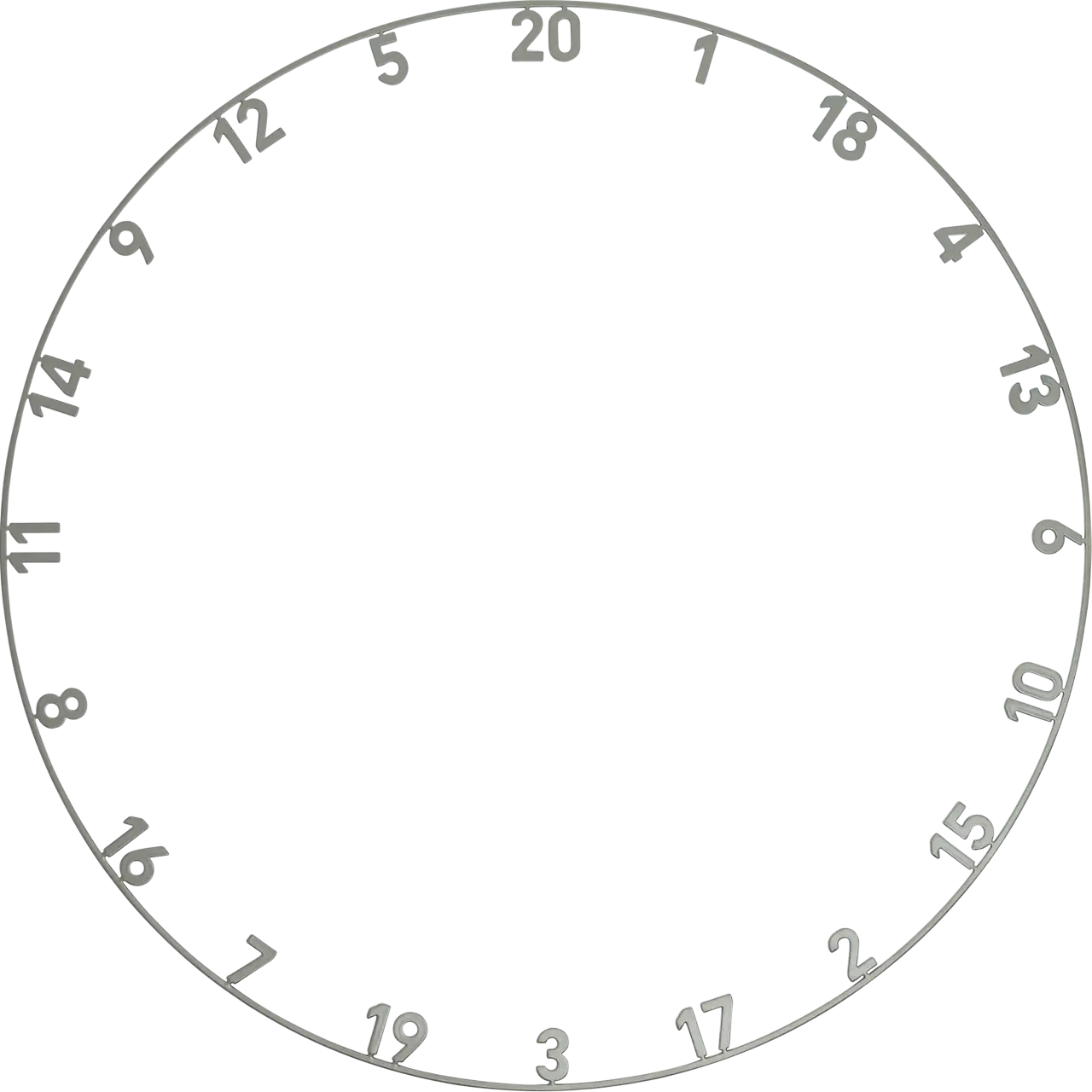 Precise180 - One Piece Lasercut Zahlenring Nordic Grey