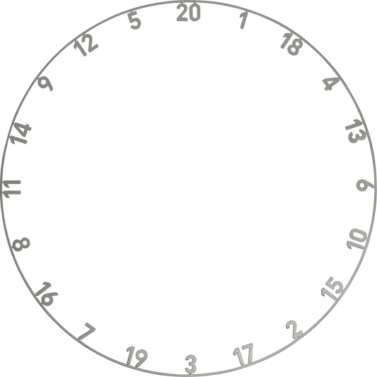 Precise180 - One Piece Lasercut Zahlenring Nordic Grey